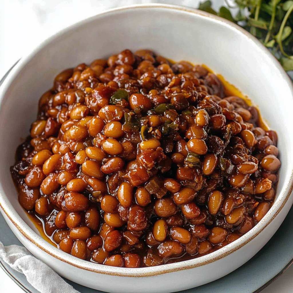 Recipe preparation for Instant Pot Baked Beans (Quick Soak)
