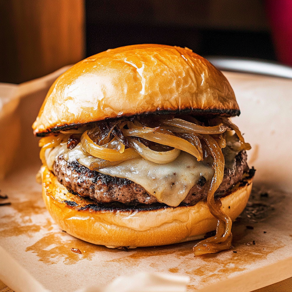 Recipe preparation for Instant Pot Onion Burgers (No Grilling)