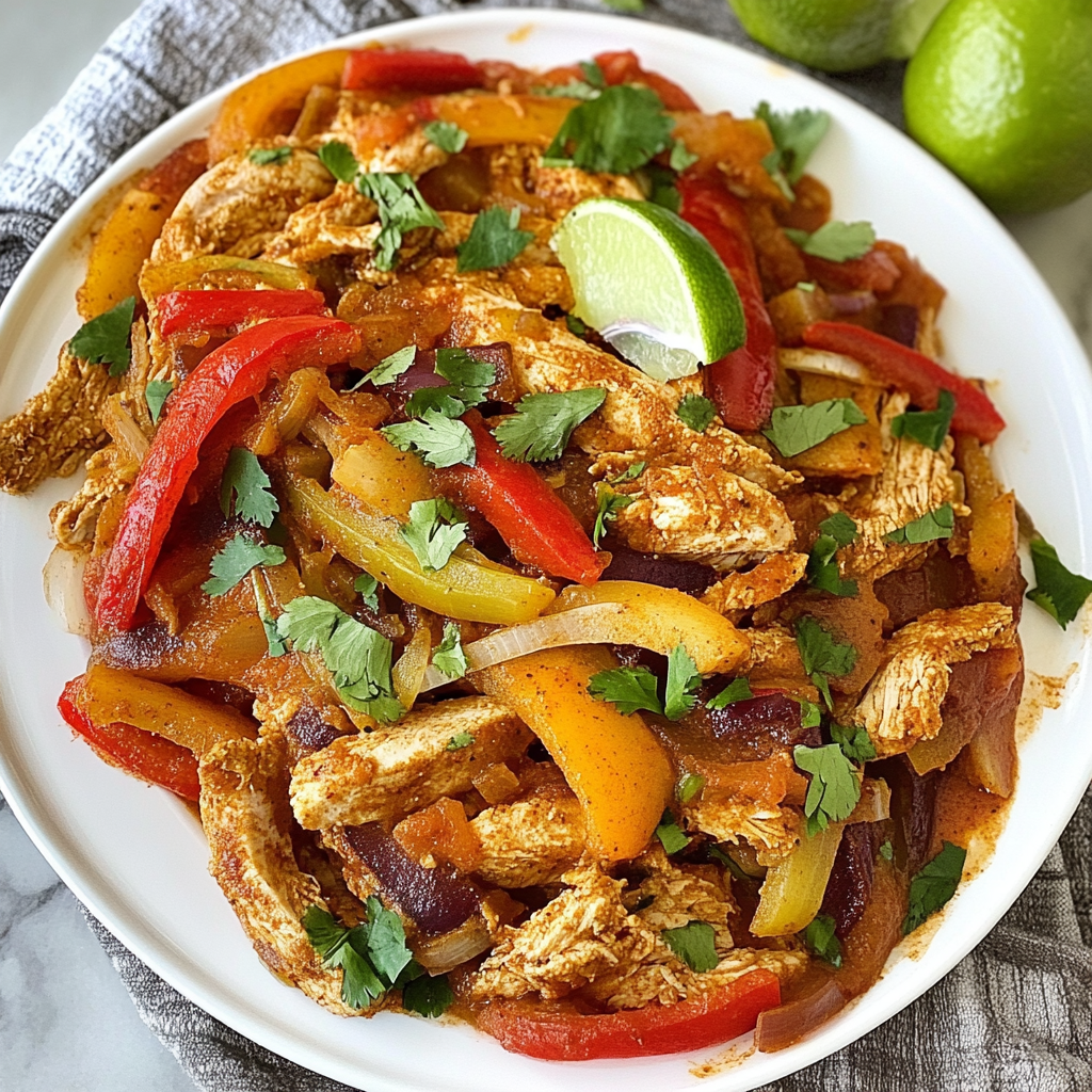Recipe preparation for Slow Cooker Chicken Fajitas