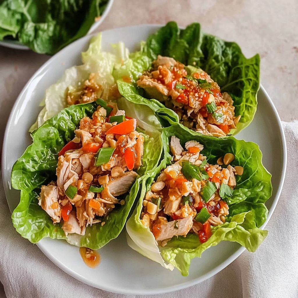 Recipe preparation for Thai Chicken Lettuce Wraps