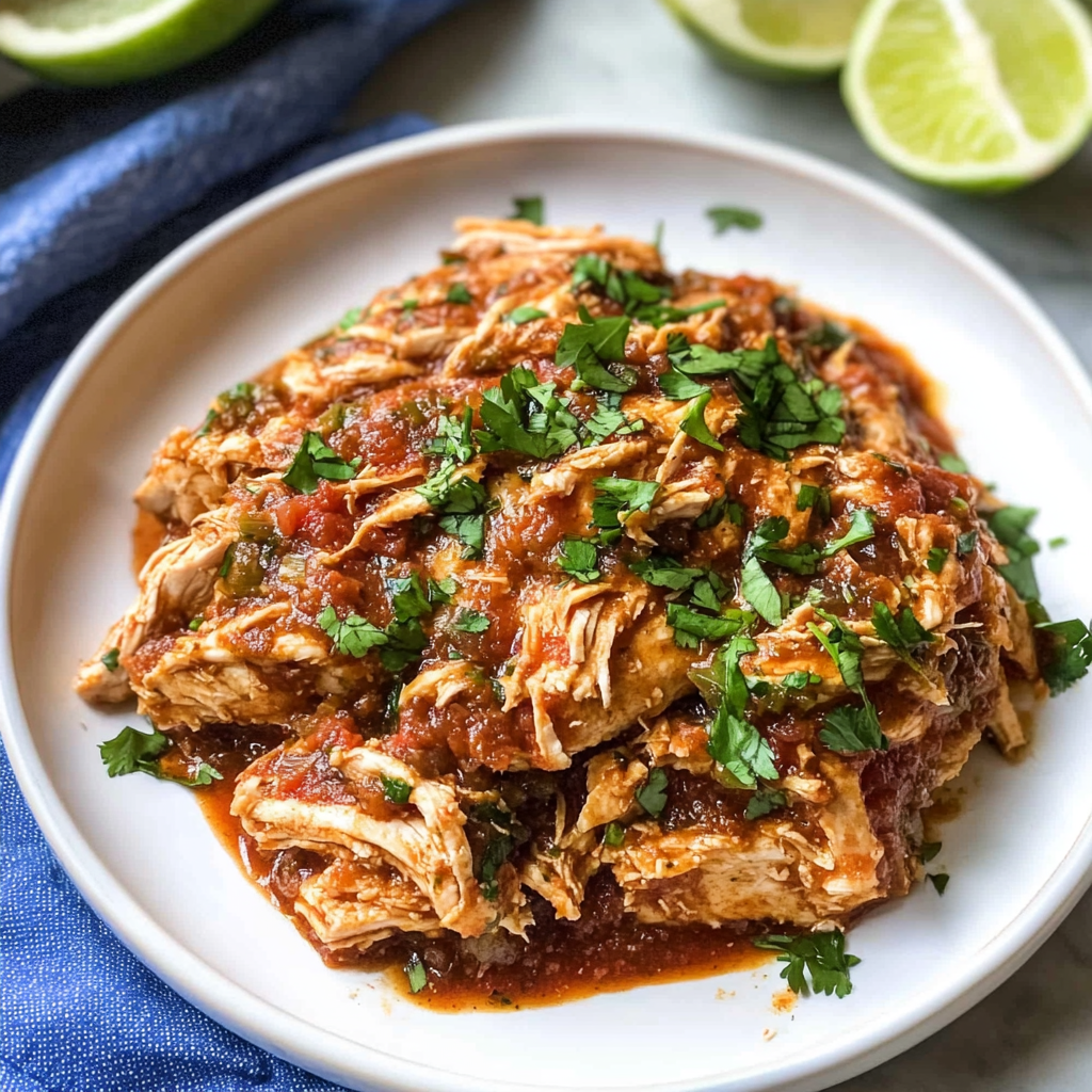 Recipe preparation for Instant Pot Salsa Chicken