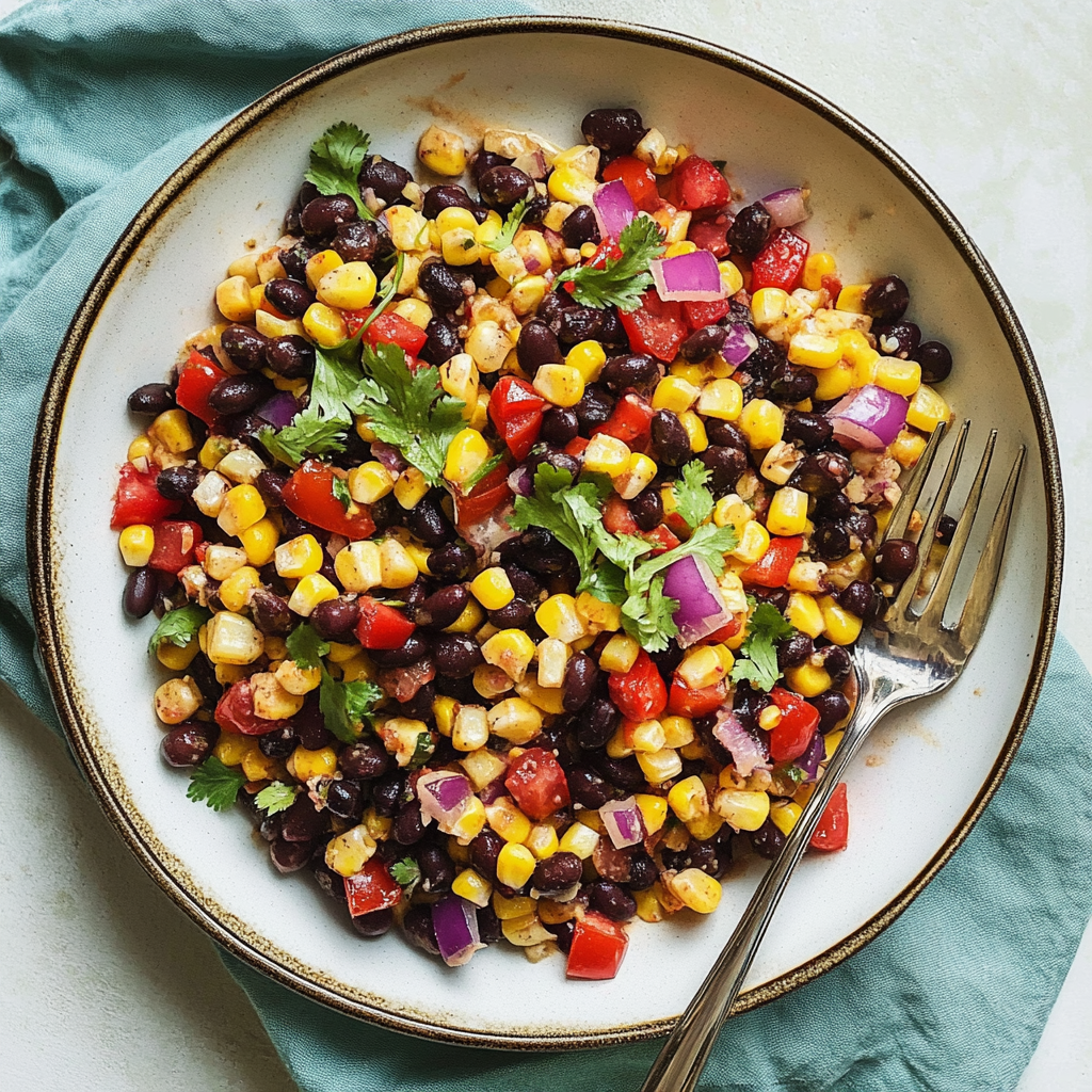 Recipe preparation for Instant Pot Black Bean and Corn Salad