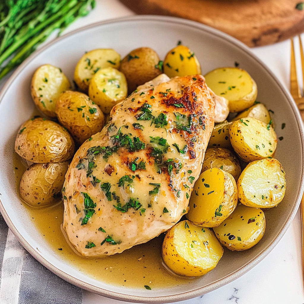Recipe preparation for Instant Pot Greek Chicken and Potatoes