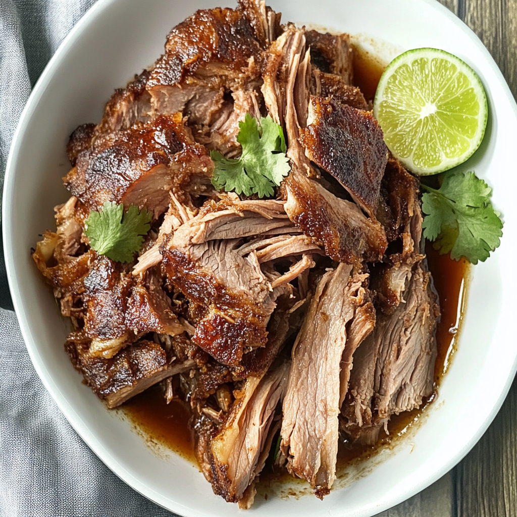 Recipe preparation for Slow Cooker Cuban Pork (Mojo Pork)