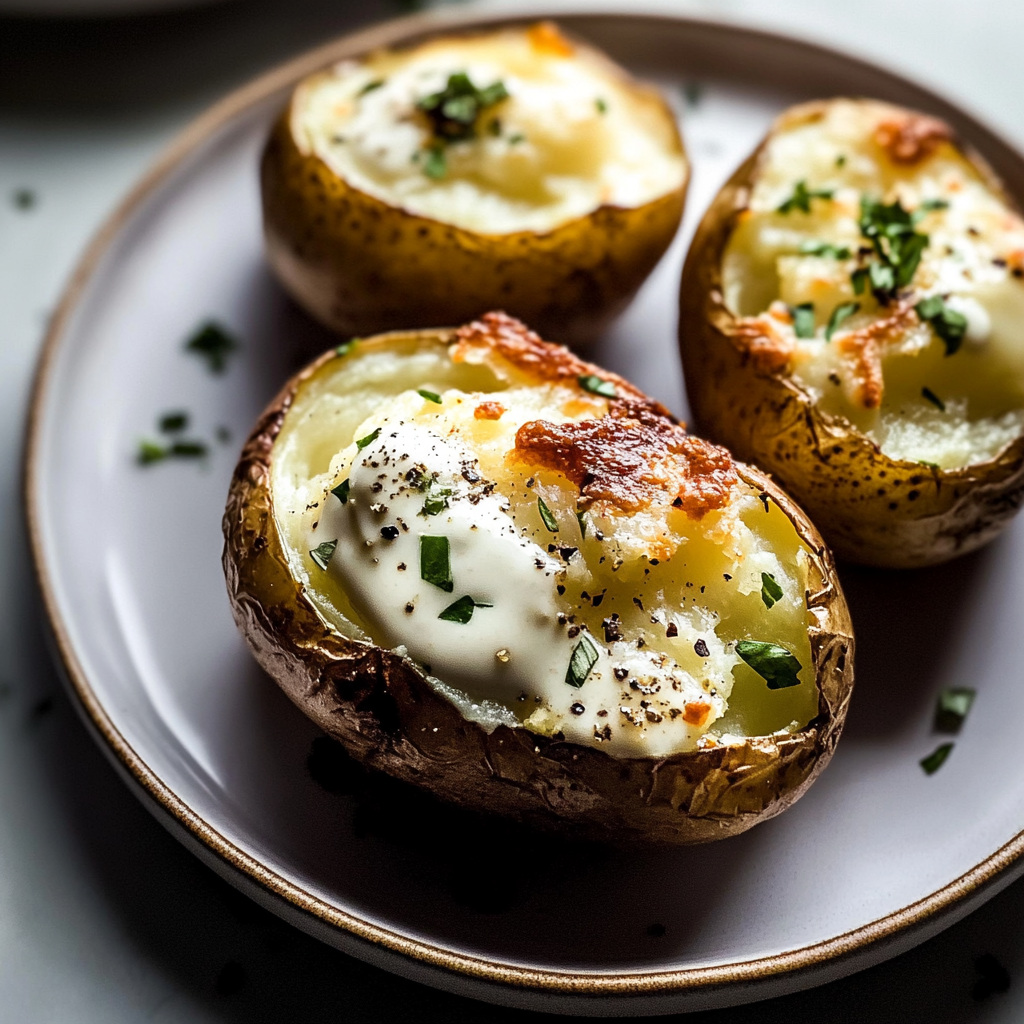 Recipe preparation for Instant Pot Baked Potatoes