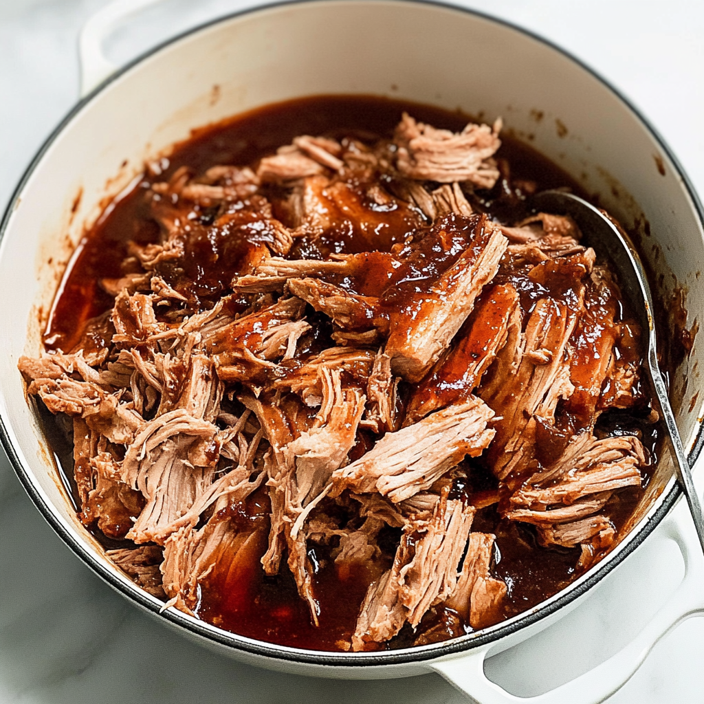 Recipe preparation for Slow Cooker Dr. Pepper Pulled Pork