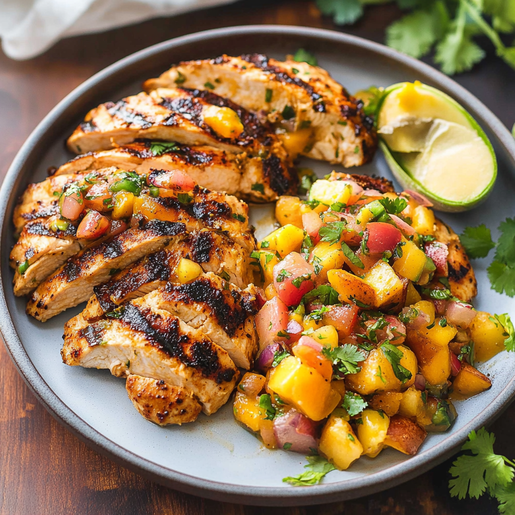 Recipe preparation for Slow Cooker Mango Salsa Chicken