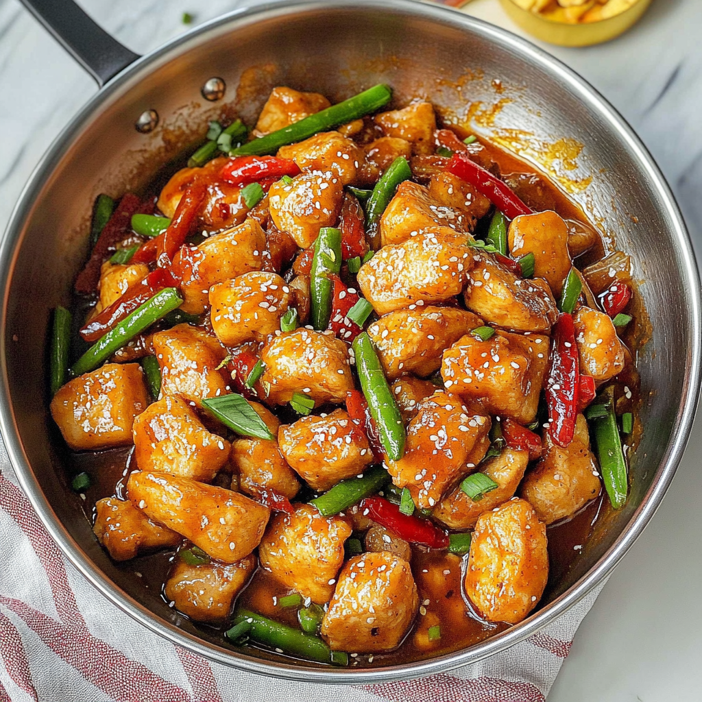 Recipe preparation for 30-Minute Spicy Sriracha Honey Chicken Stir-Fry