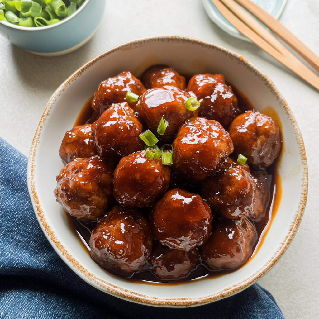 Recipe preparation for Slow Cooker Sweet Peach BBQ Meatballs