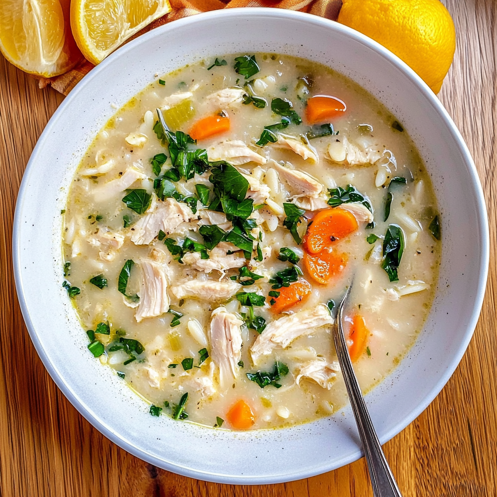 Recipe preparation for Instant Pot Greek Orzo and Chicken Soup