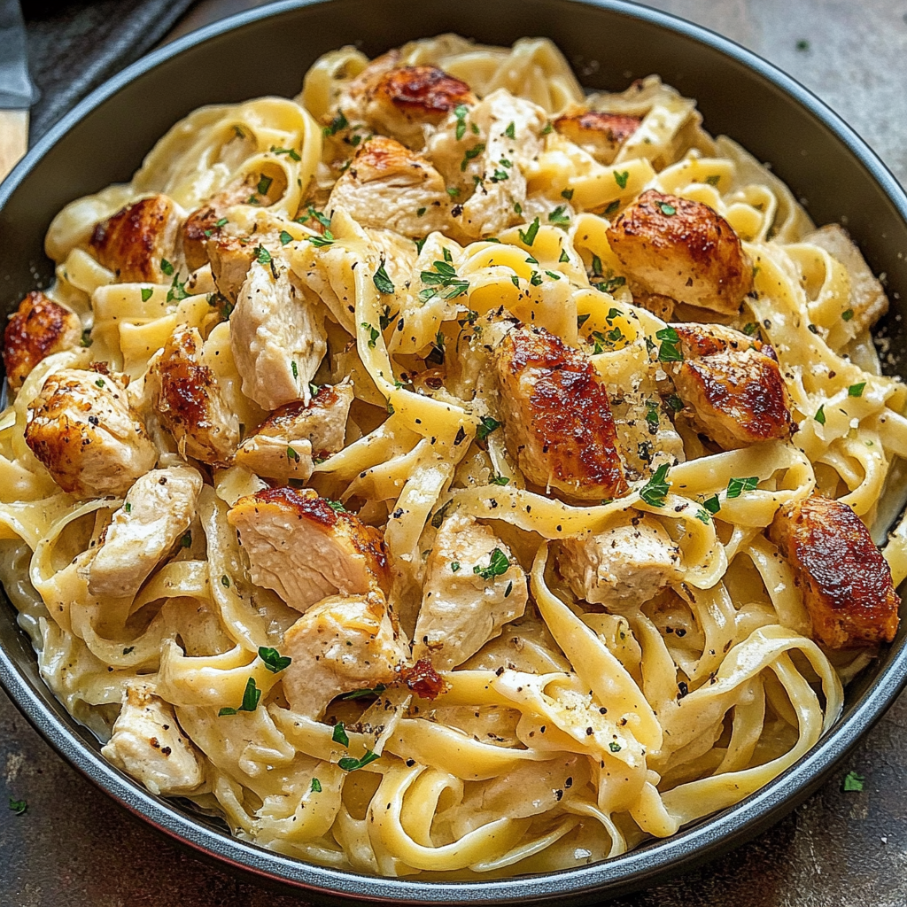 Recipe preparation for Instant Pot Cajun Chicken Alfredo