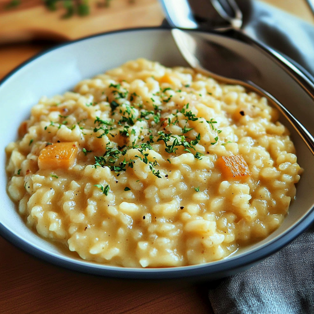 Recipe preparation for Easy Vegan Pressure Cooker Miso Risotto