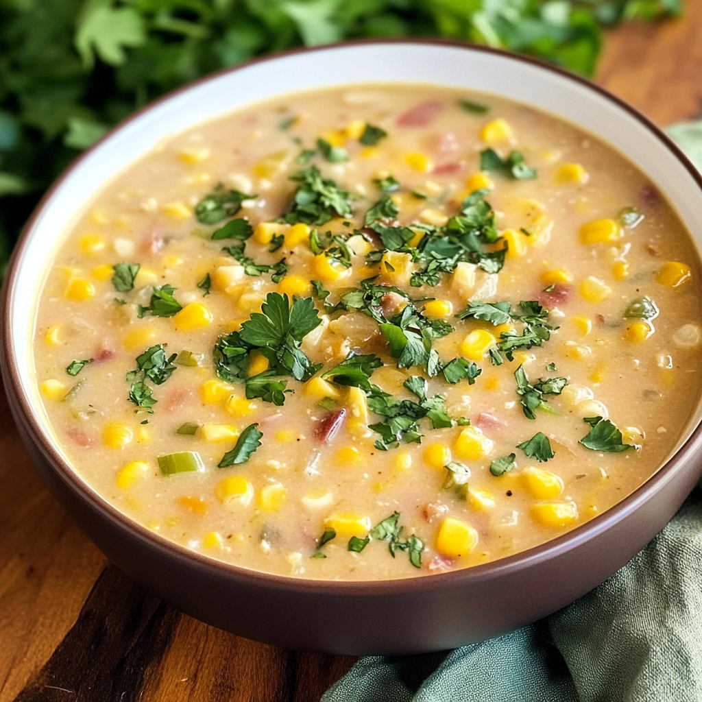 Recipe preparation for Pressure Cooker Corn Soup