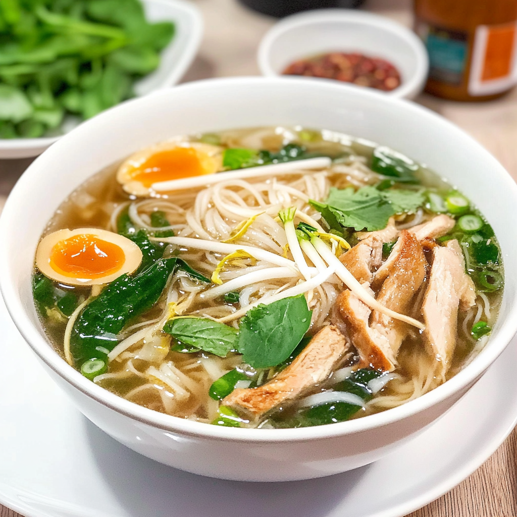 Recipe preparation for 30-Minute Pressure Cooker Pho Ga (Vietnamese Chicken Noodle Soup)