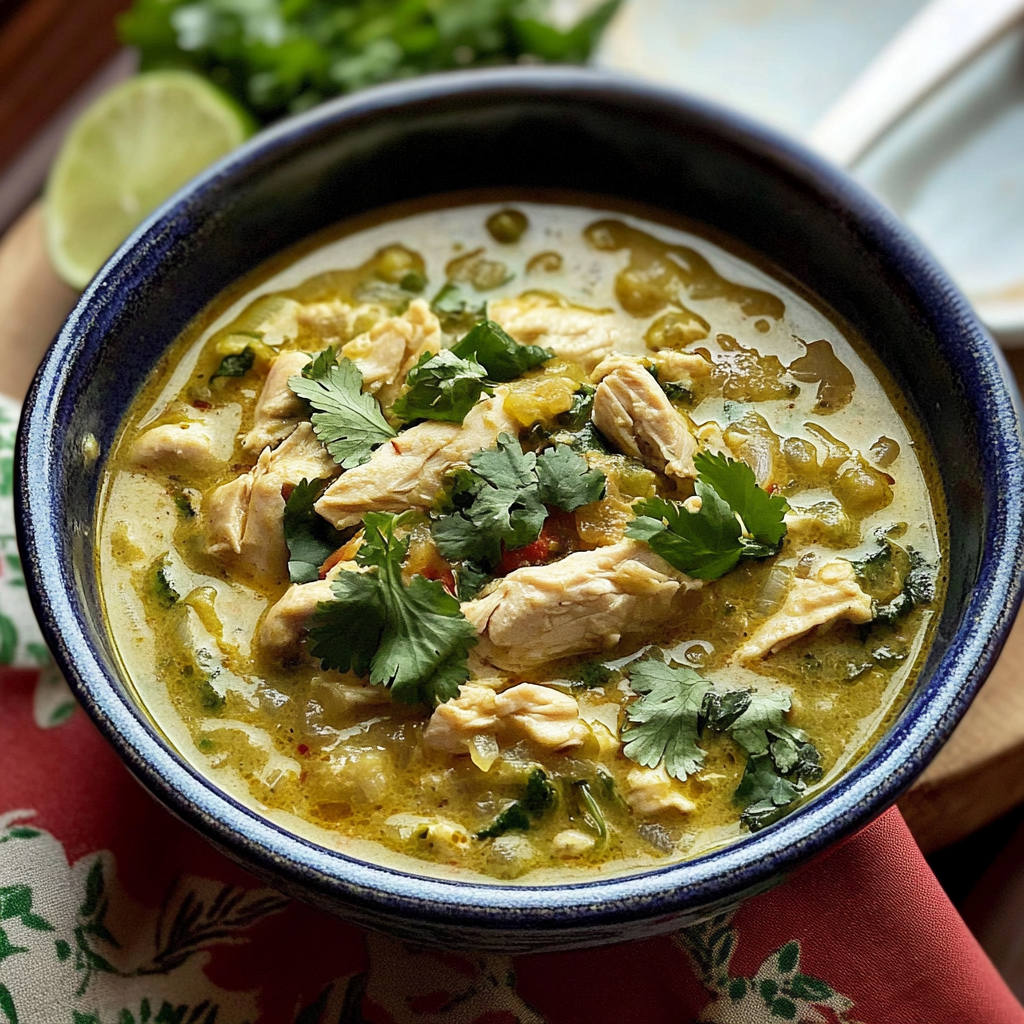 Recipe preparation for Easy Pressure Cooker Green Chili With Chicken