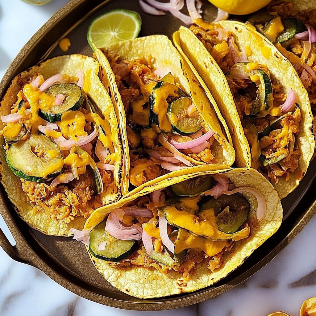 Recipe preparation for Summer Squash Sheet-Pan Tacos
