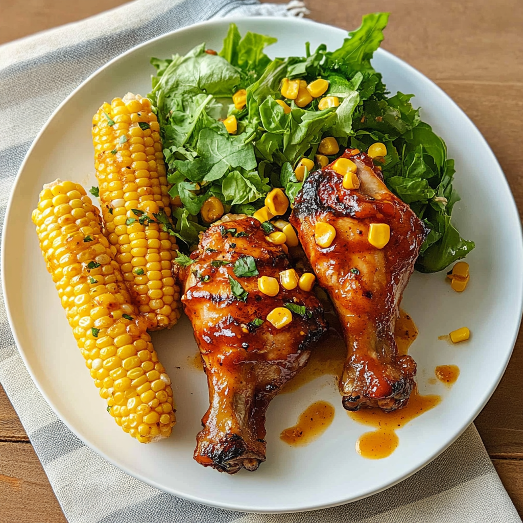 Recipe preparation for sheet pan BBQ chicken and corn