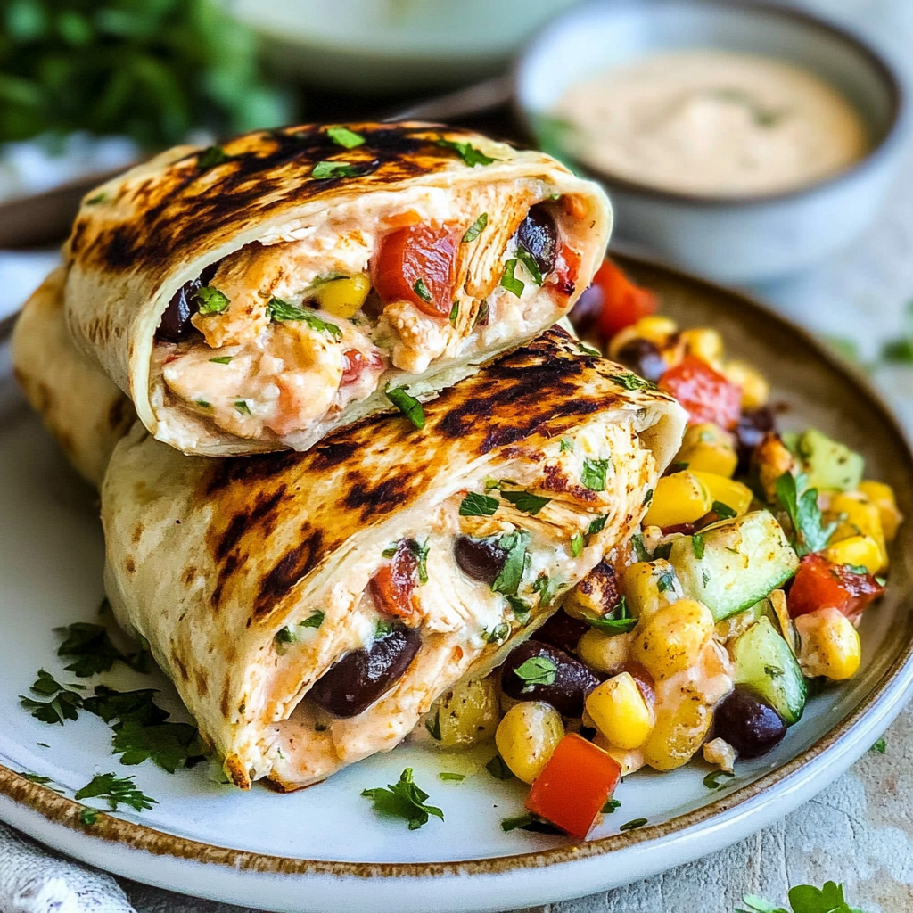Recipe preparation for 30 minute Greek chicken wraps