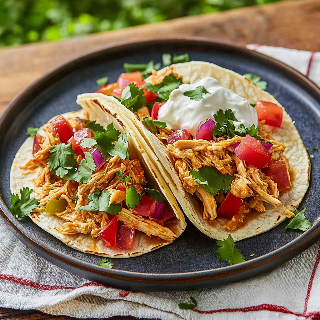 Recipe preparation for slow cooker chicken tacos