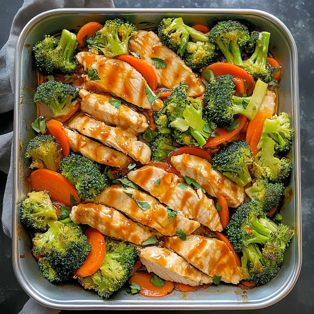 Recipe preparation for sheet pan teriyaki chicken and broccoli