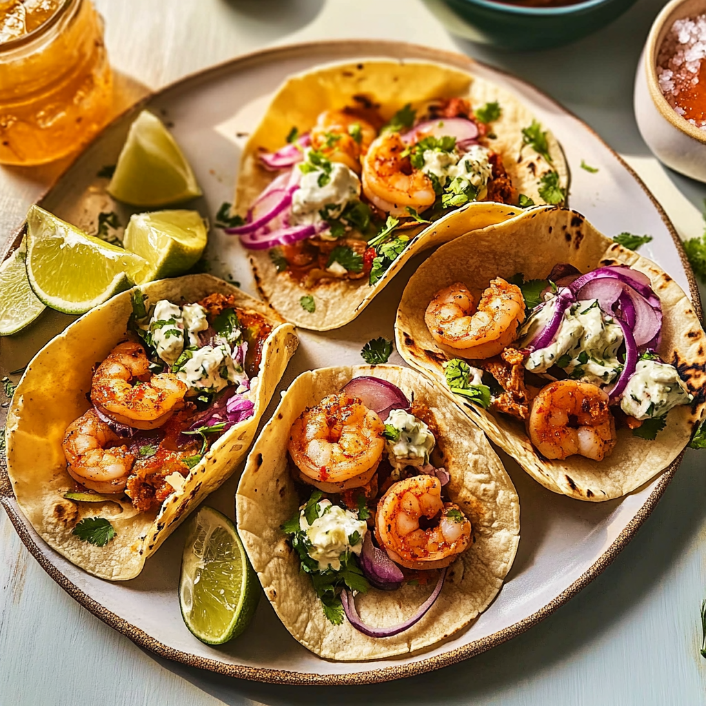 Recipe preparation for Shrimp Tacos (30 Minutes)