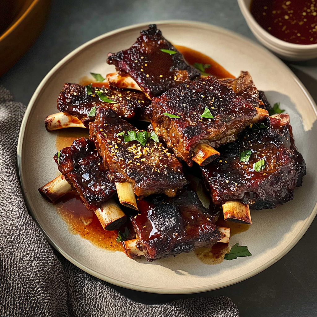 Recipe preparation for Easy Beef Short Ribs in a Crock Pot