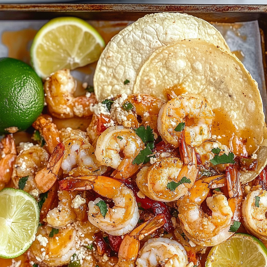 Recipe preparation for sheet pan chipotle lime shrimp tacos