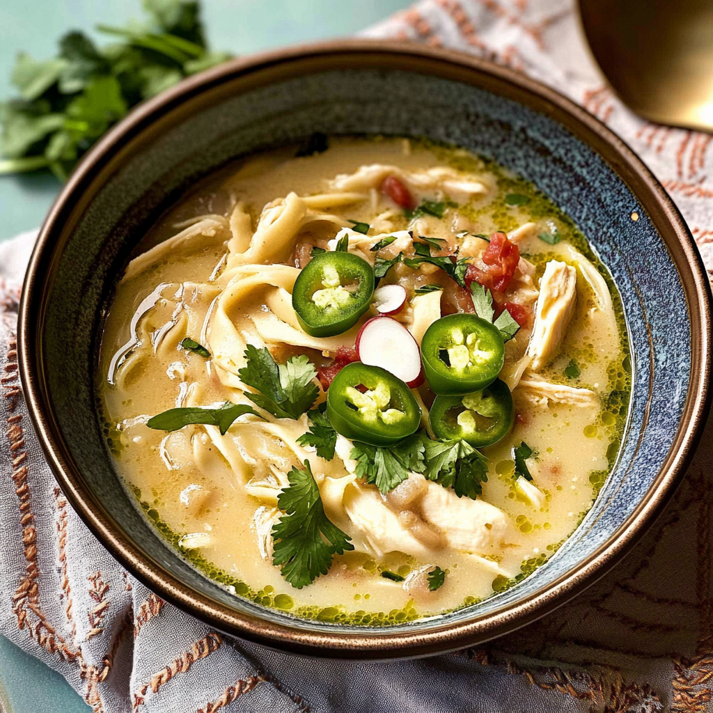 Recipe preparation for slow cooker creamy white chicken chili