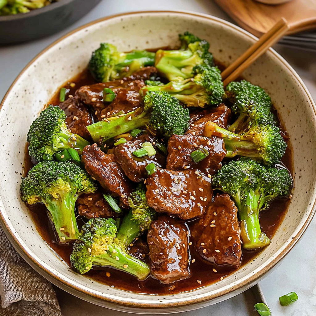 Recipe preparation for slow cooker teriyaki beef broccoli