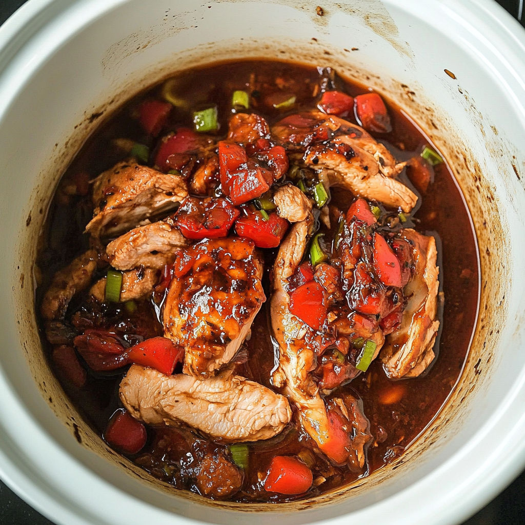 Recipe preparation for slow cooker balsamic glazed chicken