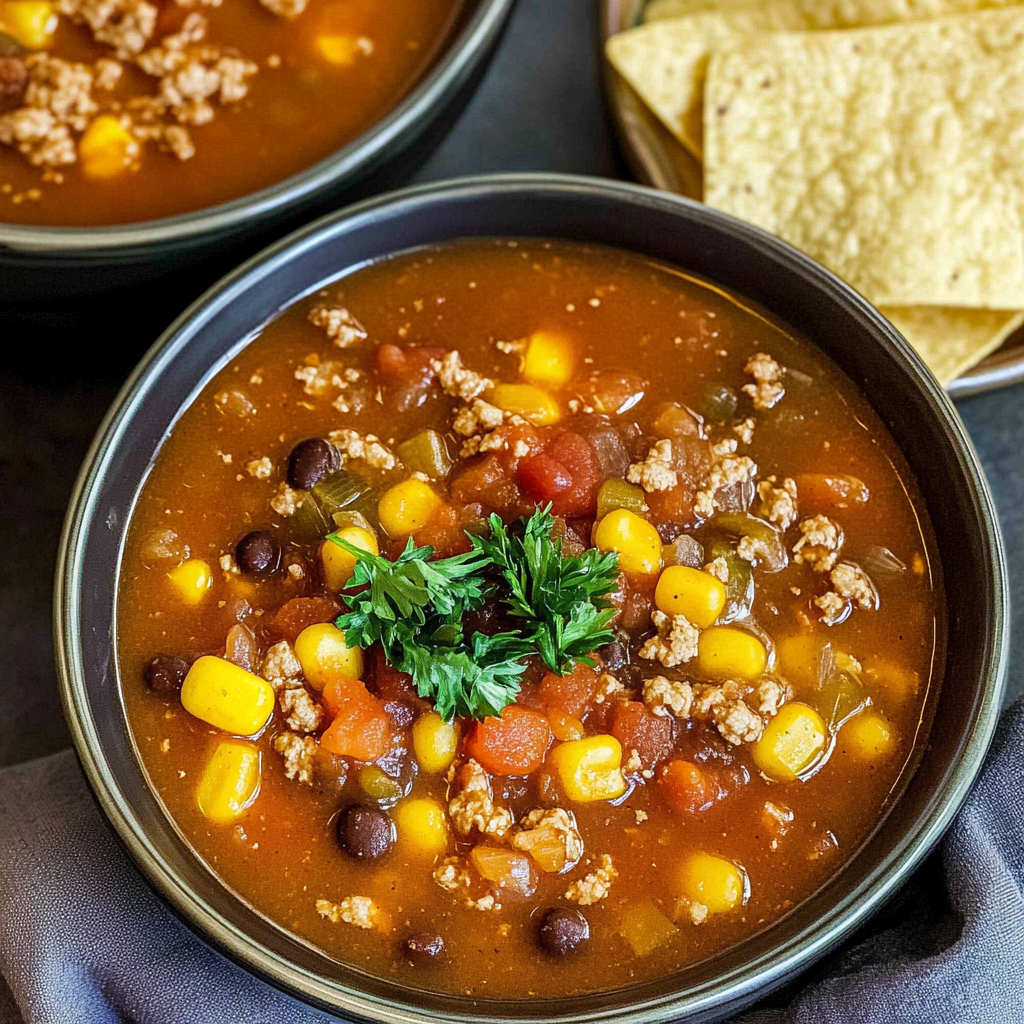 Recipe preparation for instant pot taco soup easy