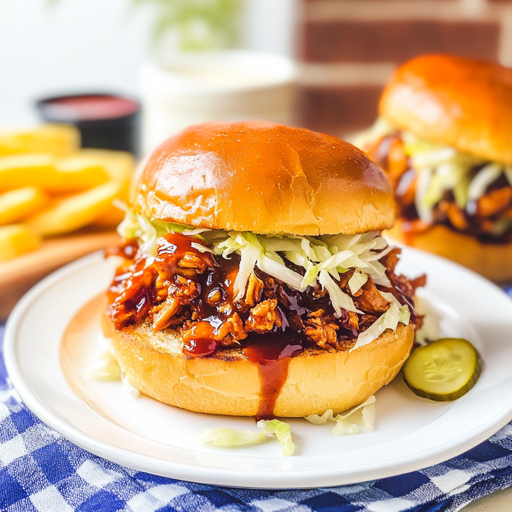 Recipe preparation for Slow Cooker BBQ Ranch Chicken Sliders