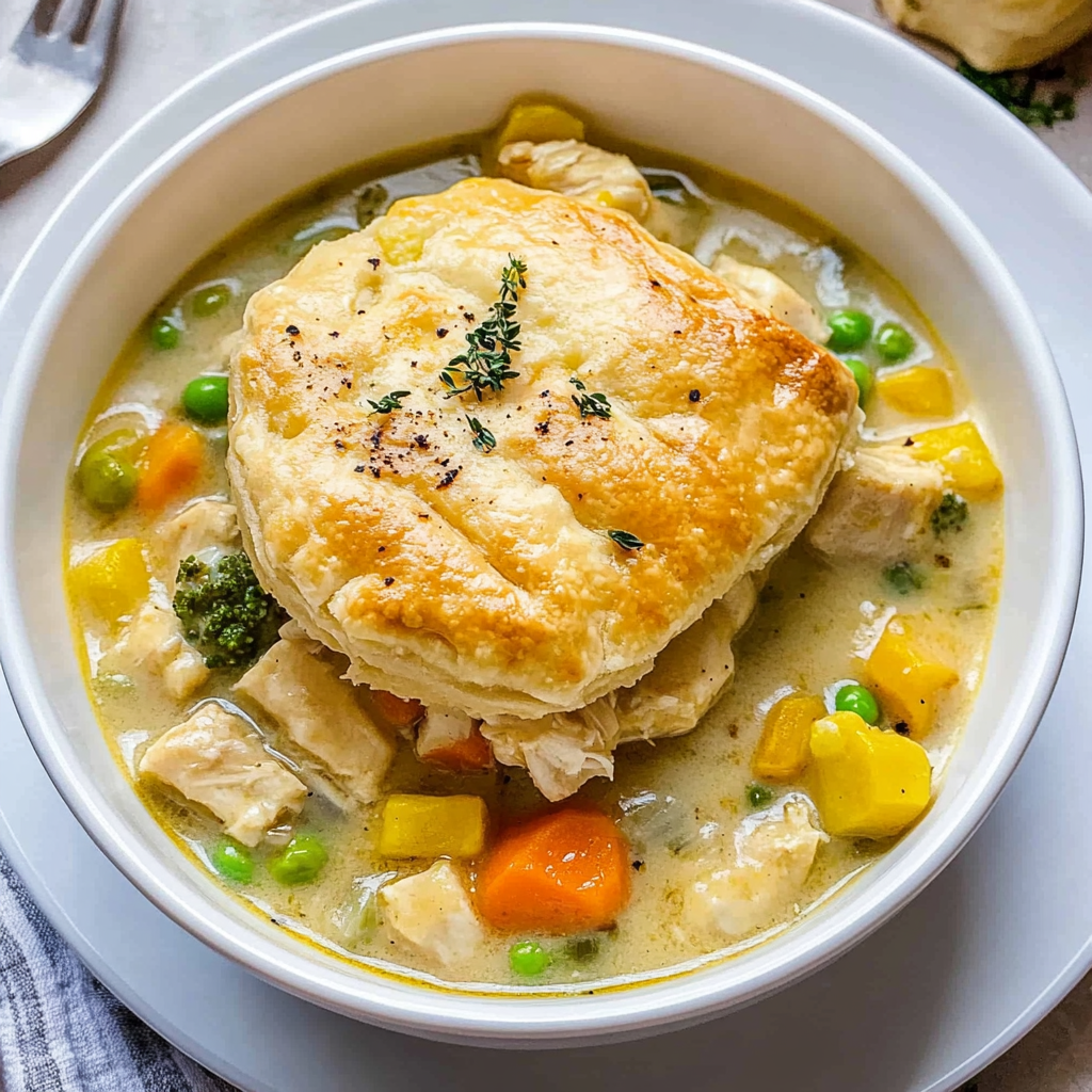 Recipe preparation for Slow Cooker Chicken Pot Pie