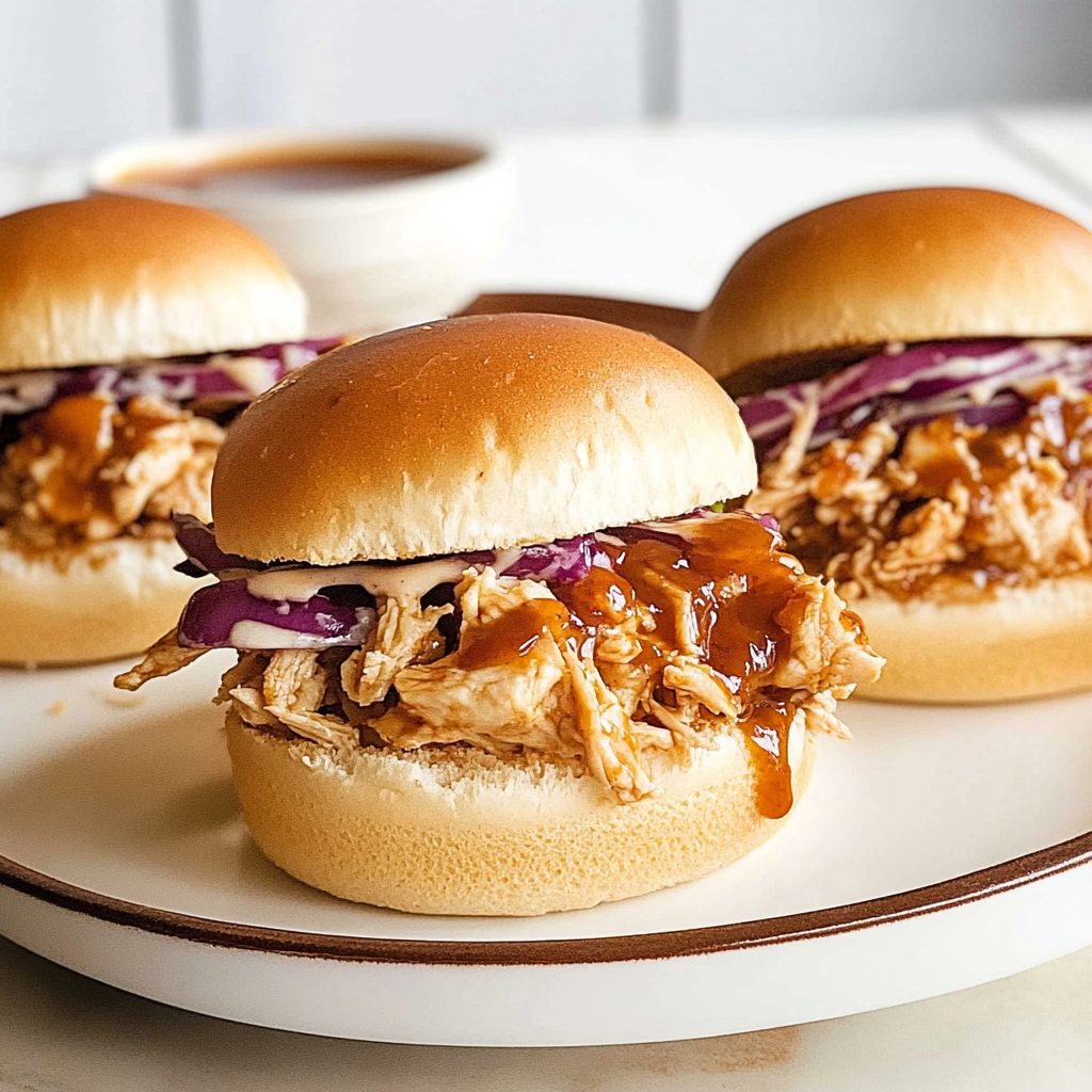 Recipe preparation for Slow Cooker Hawaiian BBQ Chicken Sliders