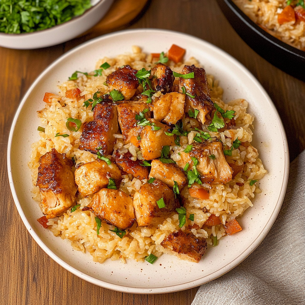 Recipe preparation for Instant Pot Cajun Chicken & Rice