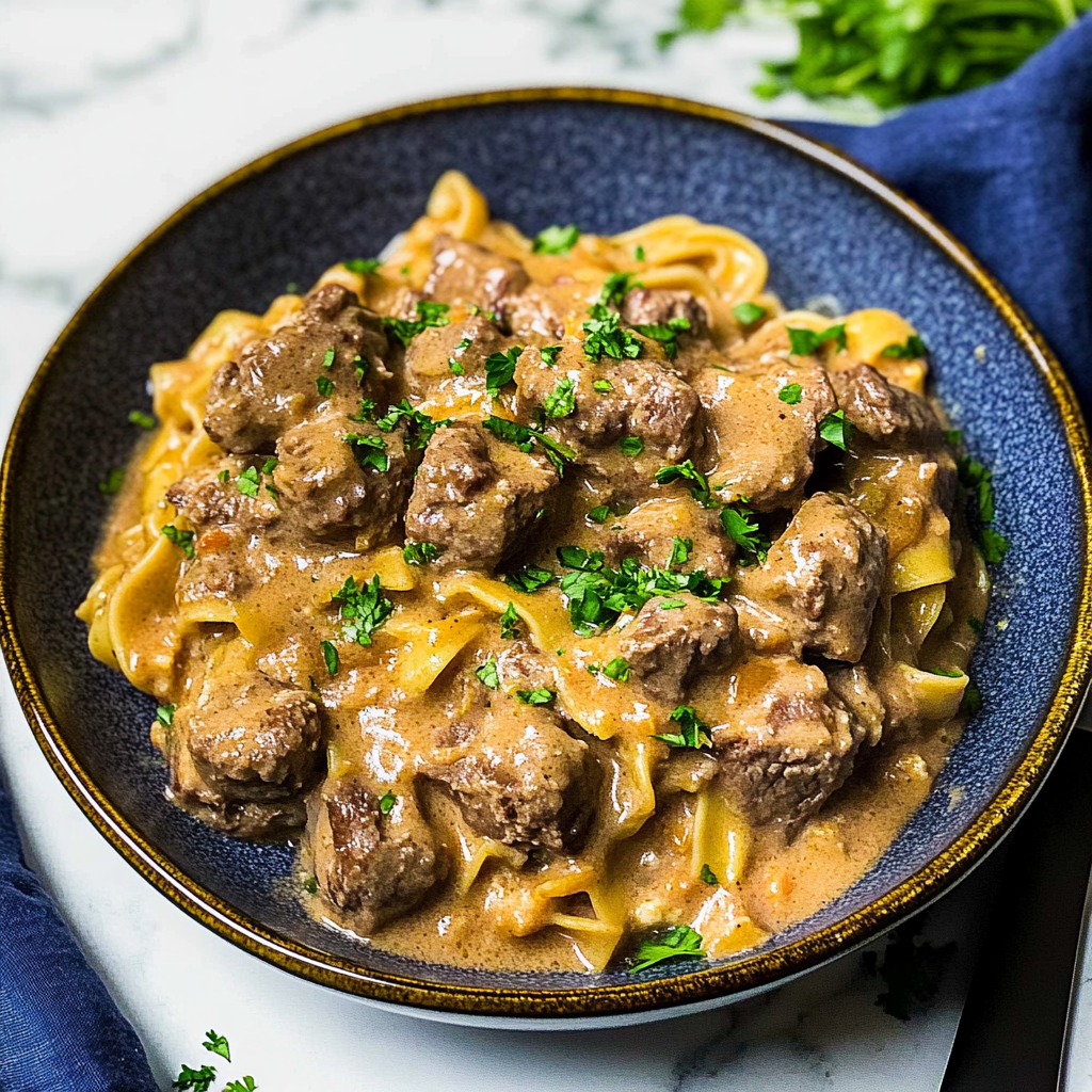 Recipe preparation for instant pot beef stroganoff recipe