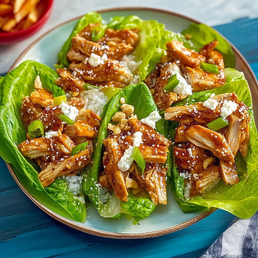 Recipe preparation for 30 minute teriyaki chicken lettuce wraps