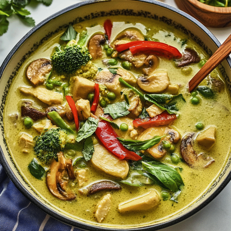 Slow Cooker Thai Green Curry with Bamboo Shoots