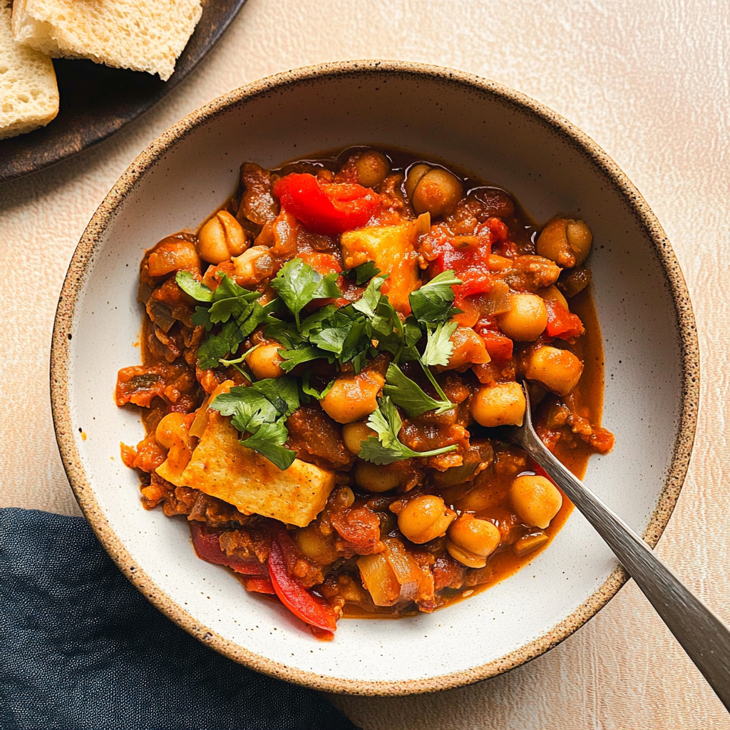 Recipe preparation for Instant Pot Pumpkin & Chickpea Chili