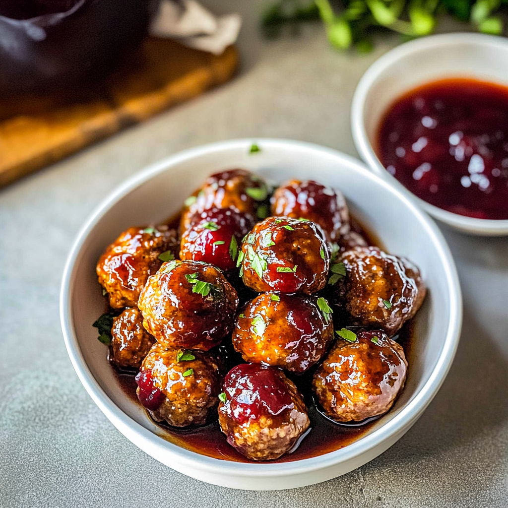 Recipe preparation for Instant Pot Turkey and Cranberry Meatballs