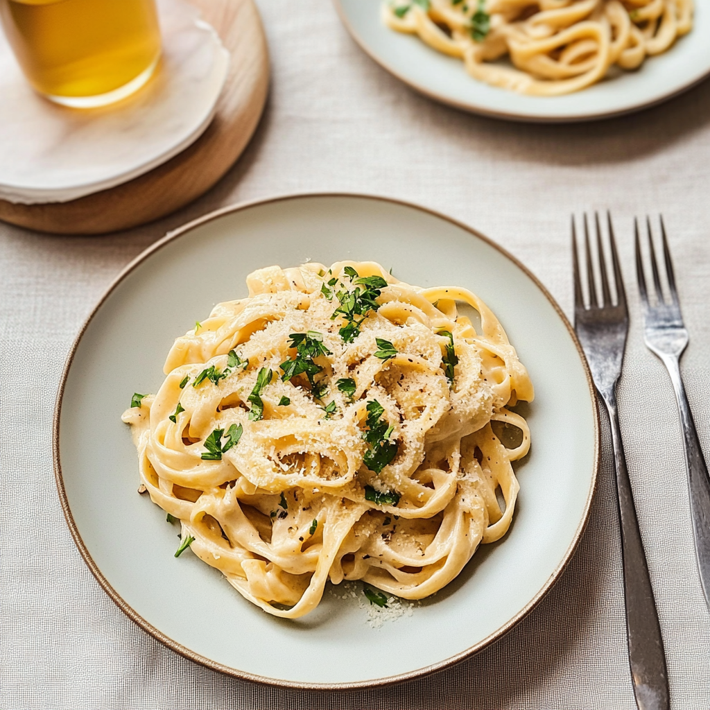 Recipe preparation for 30-Minute Butternut Squash Alfredo Pasta