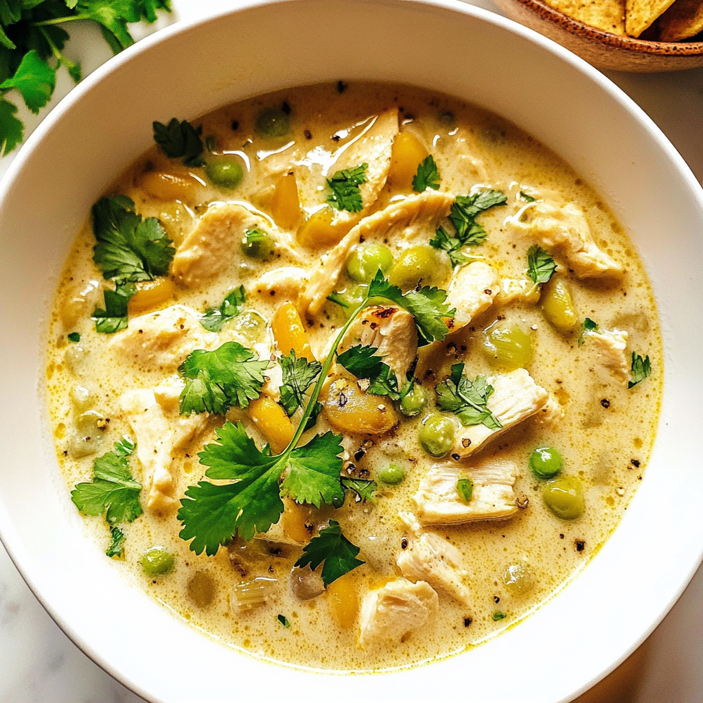 Recipe preparation for 30-Minute Creamy White Chicken Chili