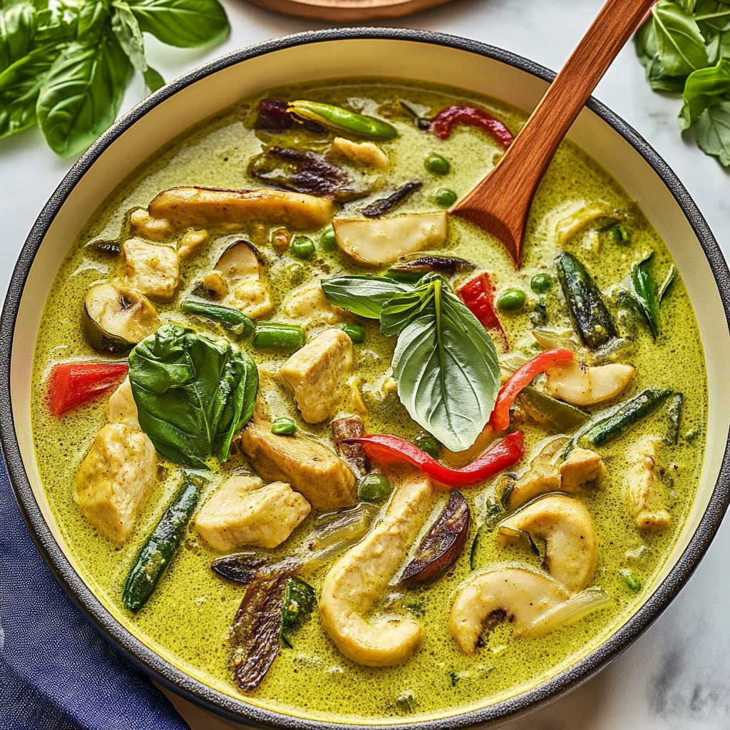 Recipe preparation for Slow Cooker Thai Green Curry with Bamboo Shoots