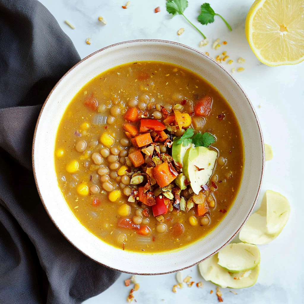 Recipe preparation for Slow Cooker Coconut Lemongrass Lentil Soup