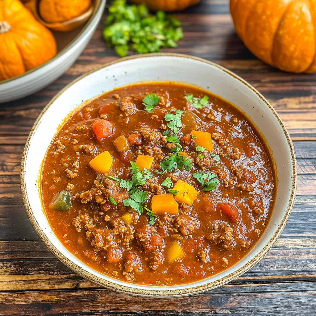 Recipe preparation for Slow Cooker Pumpkin Chili