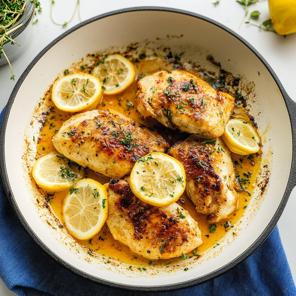 Recipe preparation for Lemon Butter Chicken (30 Minutes)