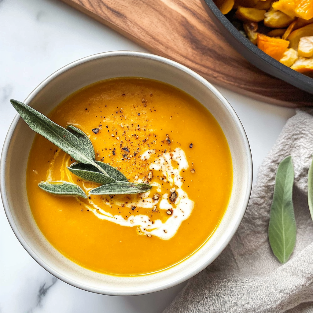 Recipe preparation for Slow Cooker Butternut Squash Soup