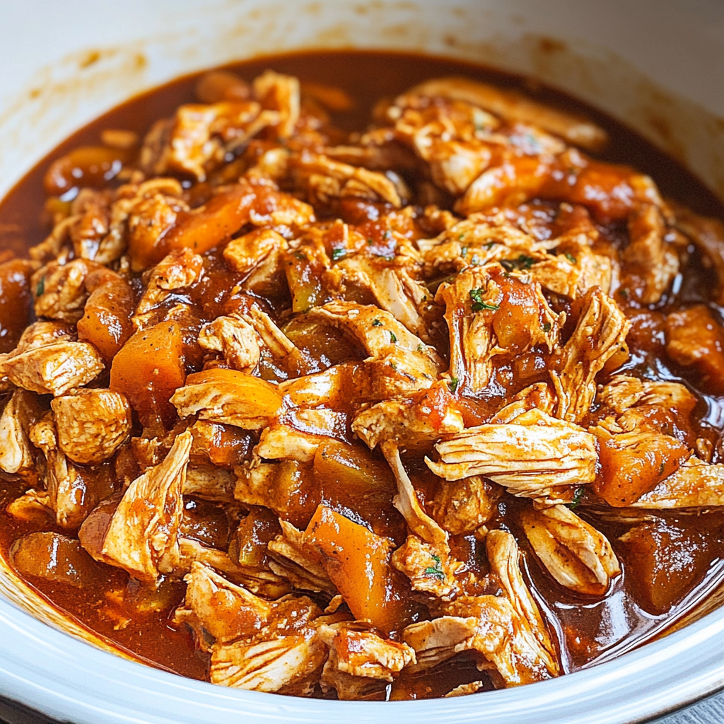 Recipe preparation for Crockpot Chicken & Pumpkin Stew
