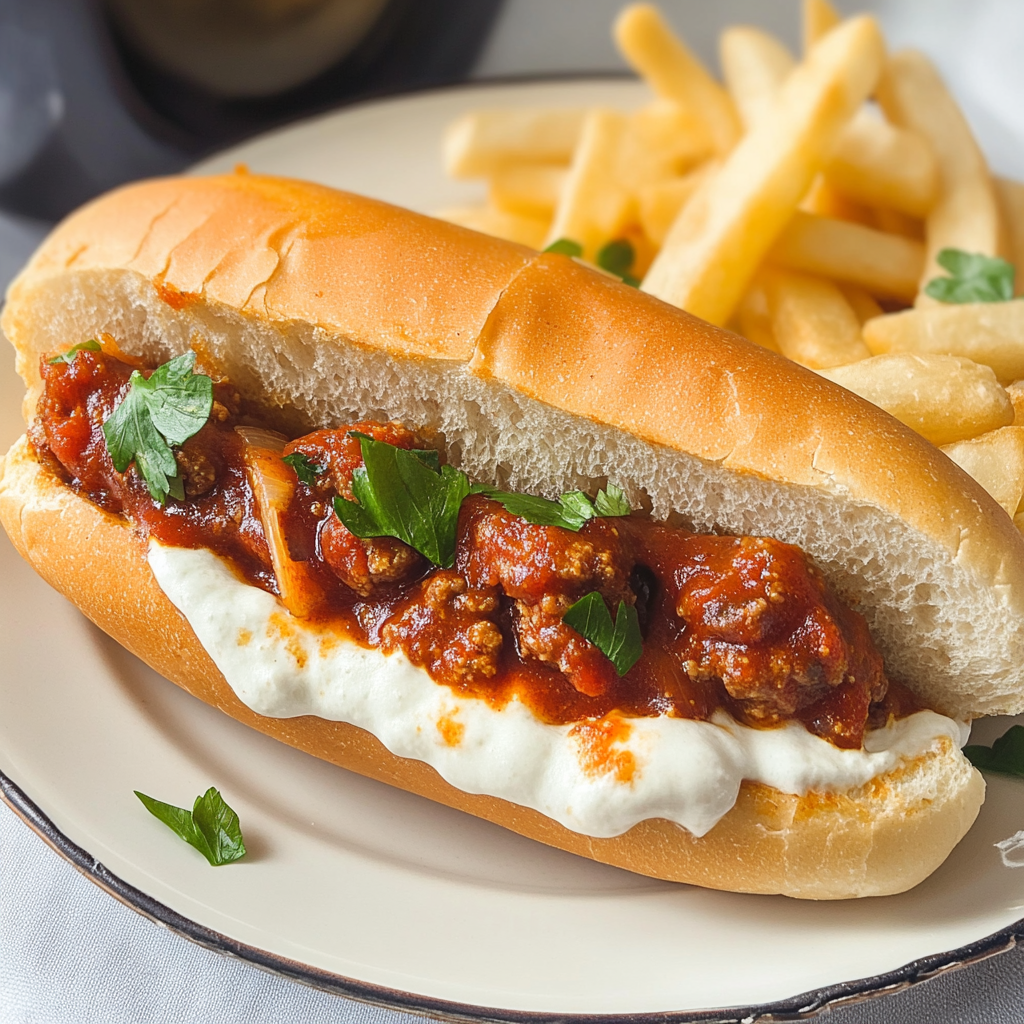 Recipe preparation for Slow Cooker Monster Meatball Subs