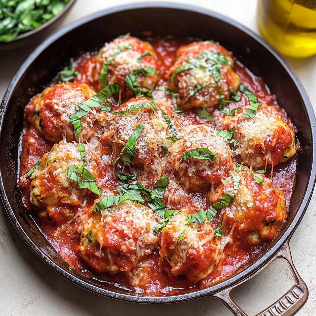 Recipe preparation for Slow Cooker Chicken Parm Meatballs